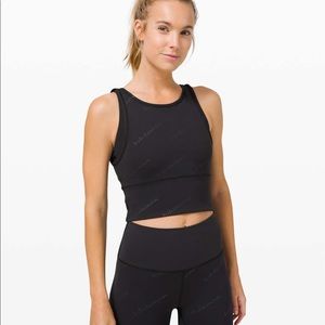 lululemon Power Pivot Tank *Special Edition in Black with Gold logo size 12